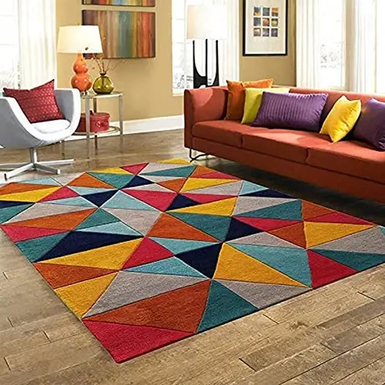 Geometric Shaggy Carpet – Modern, Soft & Stylish | Kamal Collections