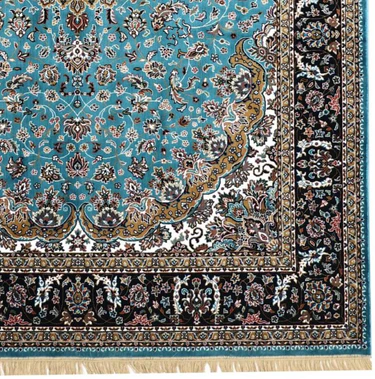 Blue Persian Silk Carpet For Living Room & Bedroom 
