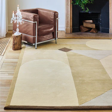 Izikka Geometric Hand Tufted New Zealand Wool Rug  (3 x 5 ft)