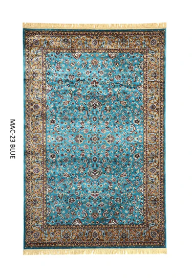 Blue Persian Silk Carpet For Living Room & Bedroom  (2 x 6 ft)