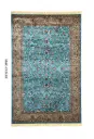 Blue Persian Silk Carpet For Living Room & Bedroom 