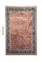 Rust Persian Silk Carpet For Living Room & Bedroom 