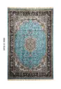 Blue Persian Silk Carpet For Living Room & Bedroom 