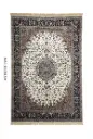 Cream Persian Silk Carpet For Living Room & Bedroom 