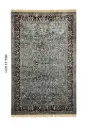 Gray Persian Silk Carpet For Living Room & Bedroom 