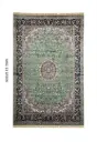 Green Persian Silk Carpet For Living Room & Bedroom 