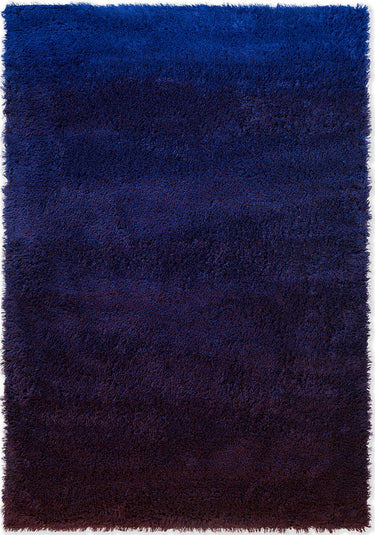 Blue Handcrafted Microfiber Solid Super Soft Shaggy Carpet  (2 x 8 ft)