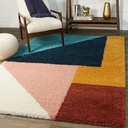 Multi Coloured Super Soft Shaggy Carpet For Bed Room & Living Room 