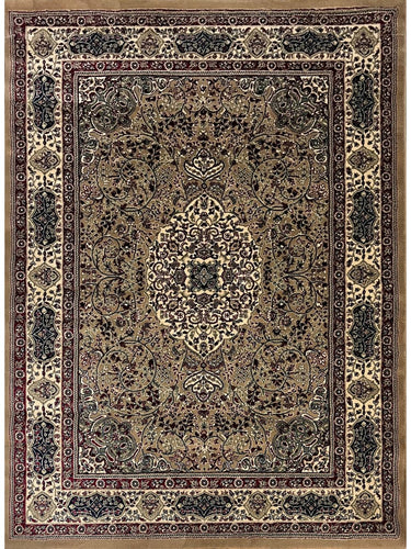 Beige Persian Wool Traditional Heavy Anti Skid Carpet 