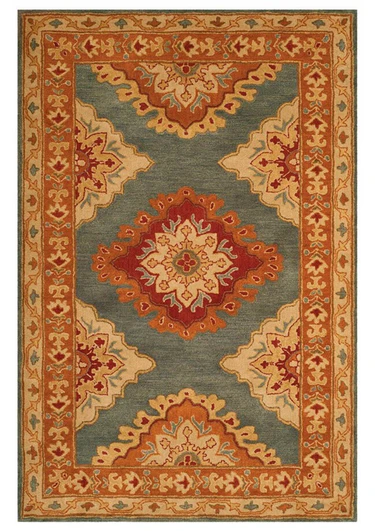 Multicolor Traditional Hand Tufted Woolen Rug 