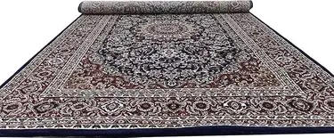 Blue Persian Wool Traditional Carpet 