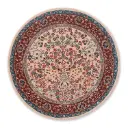 Yasmeen Peach Traditional Hand Tufted Woollen Round Rug 