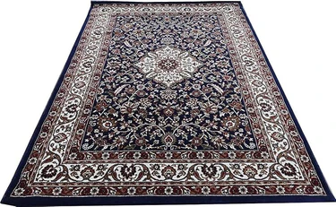 Blue Persian Wool Traditional Carpet 
