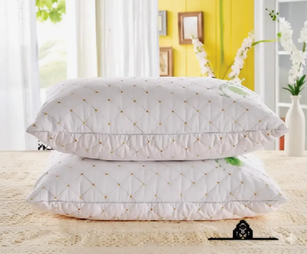 Set of 2 Luxury Quilted Pillows - 20x30 Inch (Diamond Pattern with Embroidery Detail) 