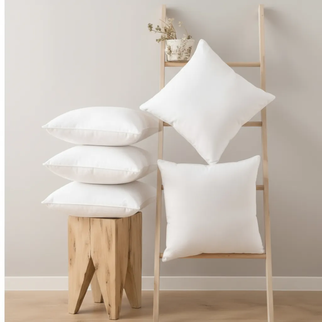 Basic 12" x 12" Decorative Pillow Inserts - NW Fabric & Resilient Fill (Set of 5)