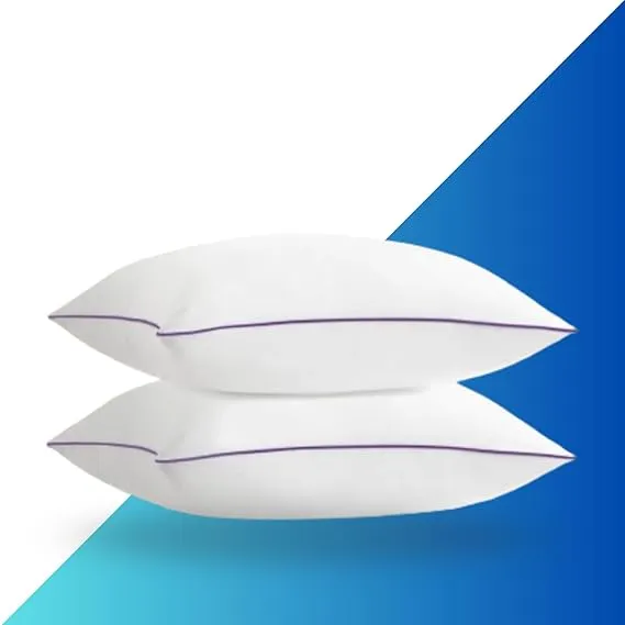 Set of 2 Queen Size Sleeping Pillows - 20x30 Inch (Plush & Supportive) 